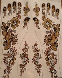 henna water transfer tattoos (HWT-009)